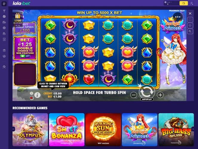 LalaBet live casino sectie